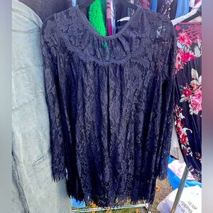 Black lace dress